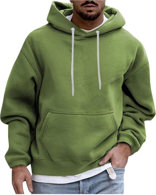 Men'S Hoodies,Big And Tall Plain Hoodie Sweatshirts Fashion Hooded Pullover Casual Long  Fall Top M-4Xl