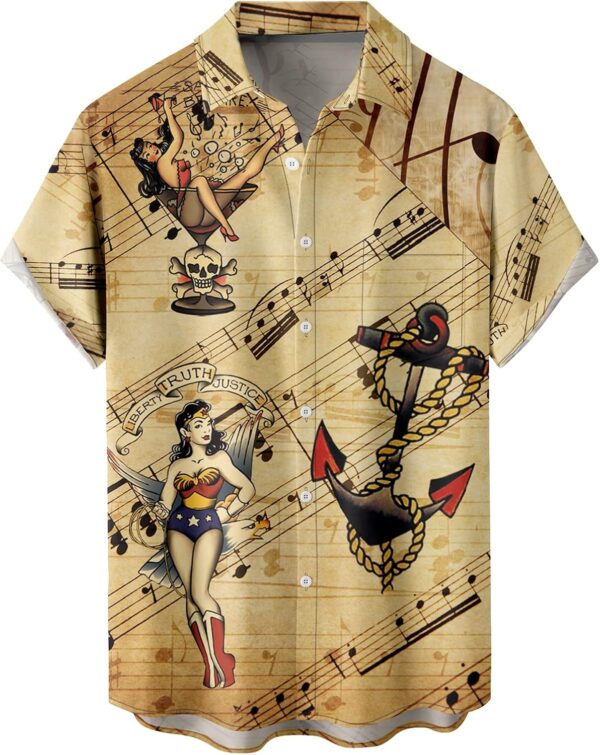 Hawaiian Shirts for Men Loose Short  Men's Beach Shirts Resort Casual Shirts