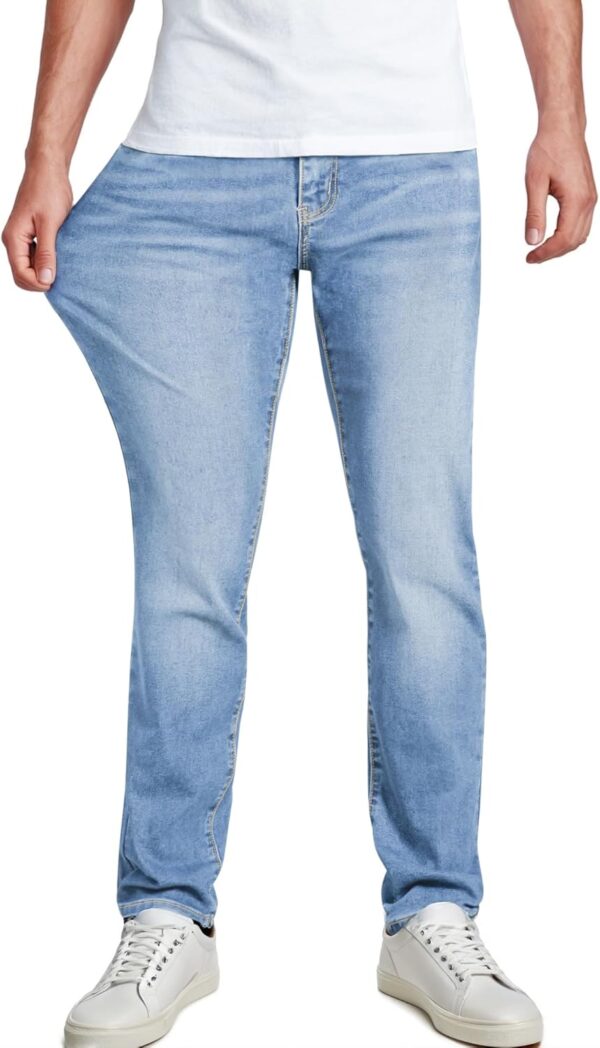 Men's Jeans Classic Regular Fit Straight Stretch Denim Pants