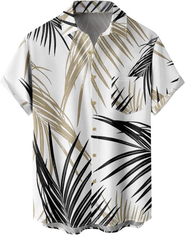 Hawaiian Shirts for Men Loose Short  Men's Beach Shirts Resort Casual Shirts