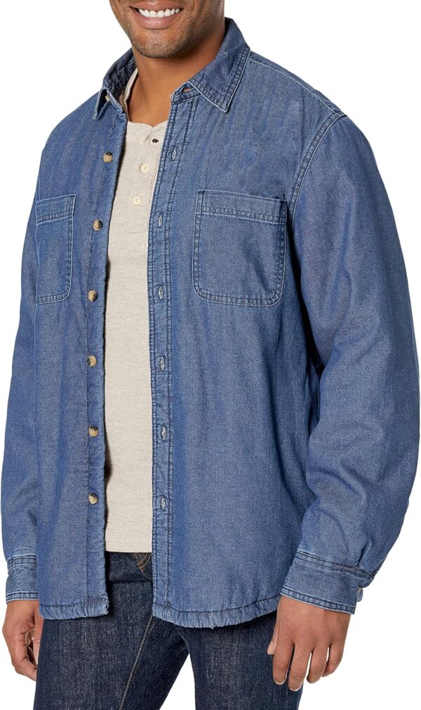 Men's Long Sleeve  Lined Shirt Jacket